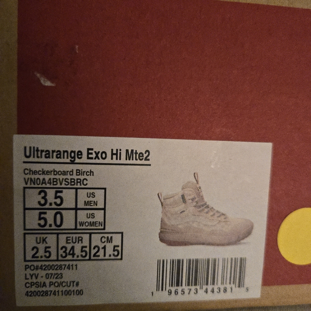 Vans UltraRange EXO Hi MTE-2 Women Size 5 Checkerboard Birch 122025 - Picture 5 of 5